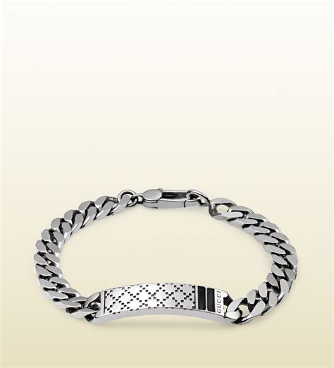 gucci mens bracelt|Gucci silver bracelet for men.